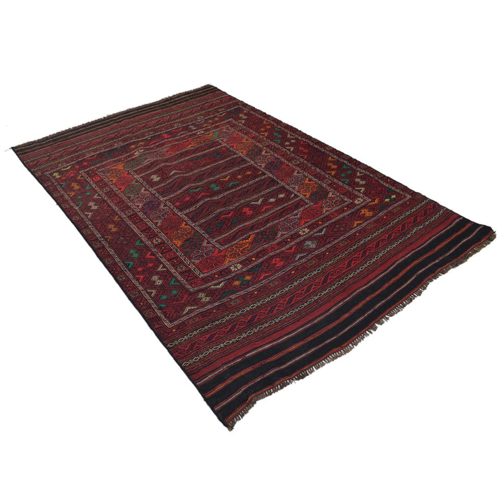 Afghan Laghari Kilim 4' 8" x 7' 1" - No. AL69387