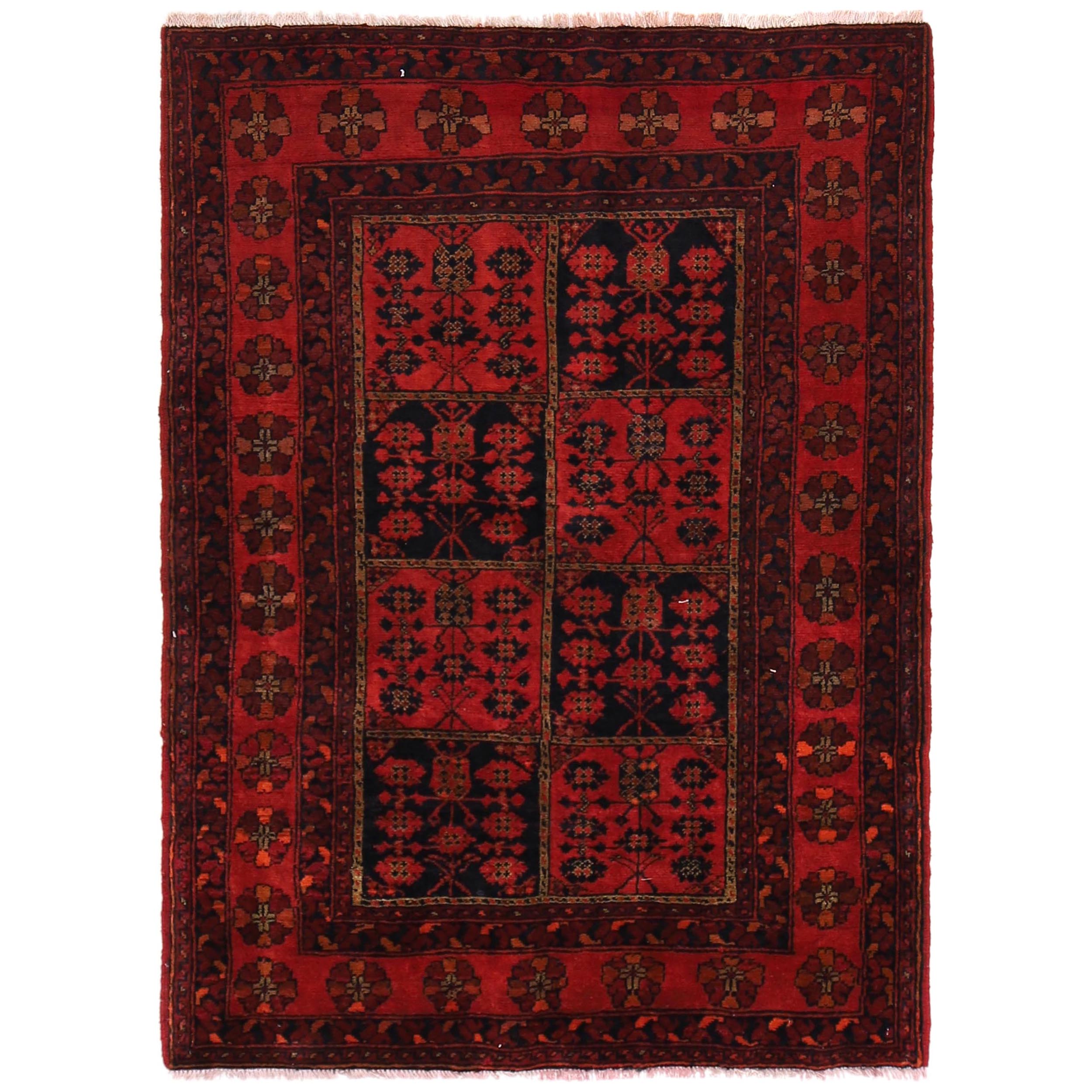 Handmade Khal Mohammadi Rugs | Afghan Deep Red Tribal Wool Rugs