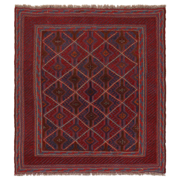 Handmade Afghan Carpet 3' 7" x 3' 10" - No. AL87678