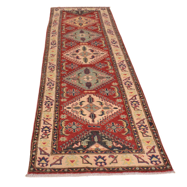 Hand knotted Kazak Runner Carpet 2' 10" x 9' 3" - No. AL90976