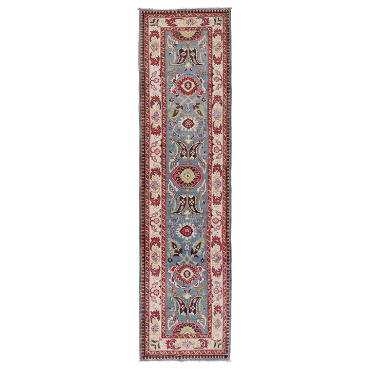 Oriental Kazak Runner Rug 3' 1" x 12' 10" - No. AL87641