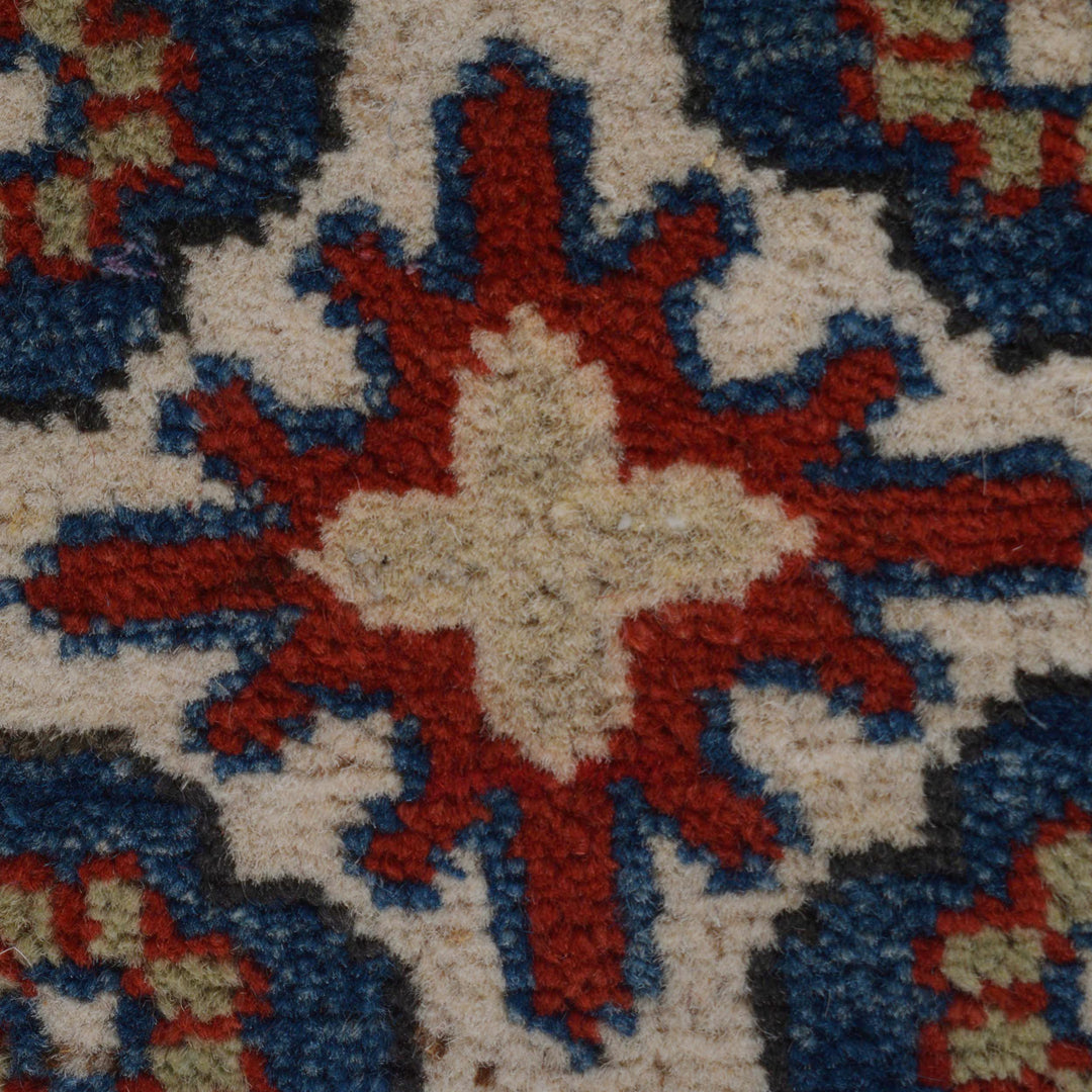 Beige Afghan Kazak Rug 2' 9" x 9' 7" Hand-Knotted | No. AL33189
