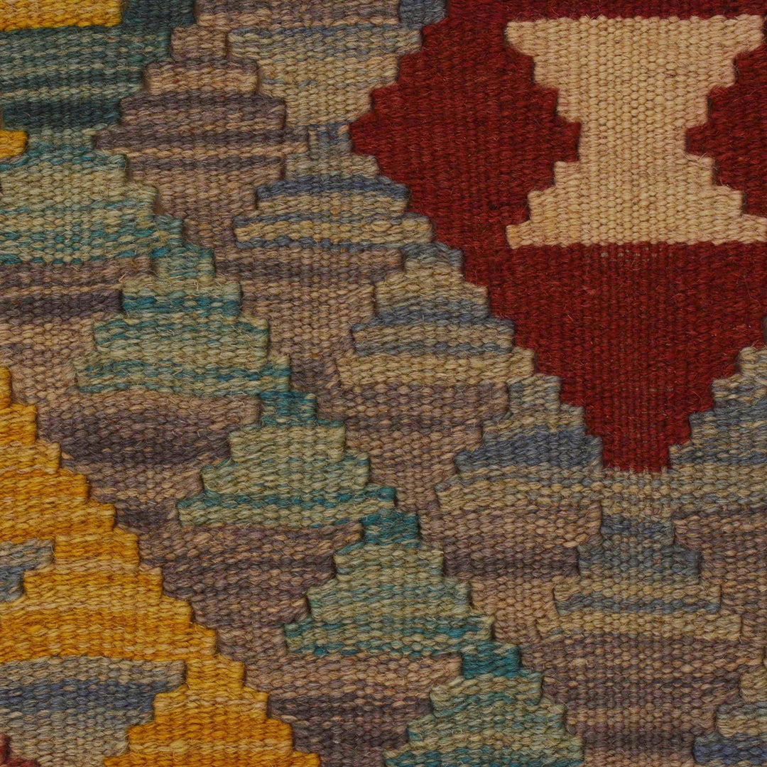 Hand Knotted Afghan Style Kilim 3' 4" x 5' 2" - No. AL65668