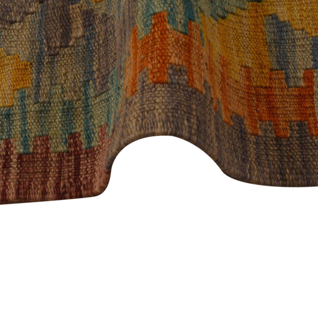 Hand Knotted Afghan Style Kilim 3' 4" x 5' 2" - No. AL65668