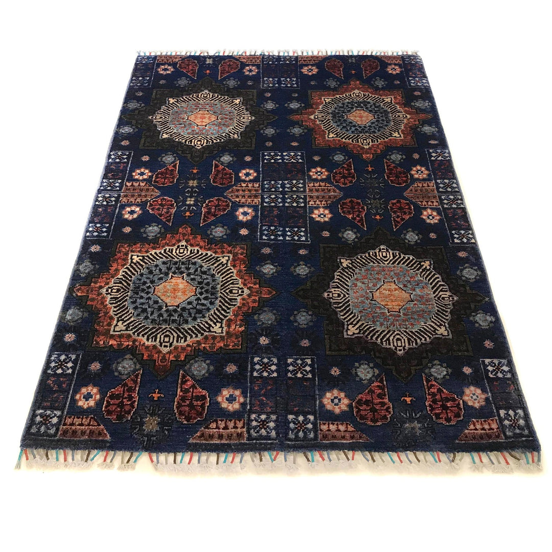Purple Color Mamluk Carpet 3' 6" x 4' 11" - No. AL39584