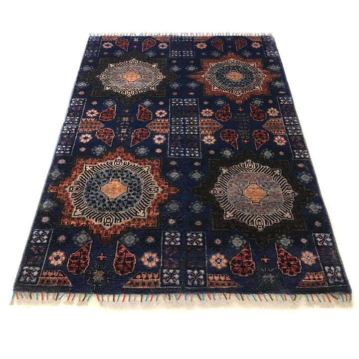 Purple Color Mamluk Carpet 3' 6" x 4' 11" - No. AL39584