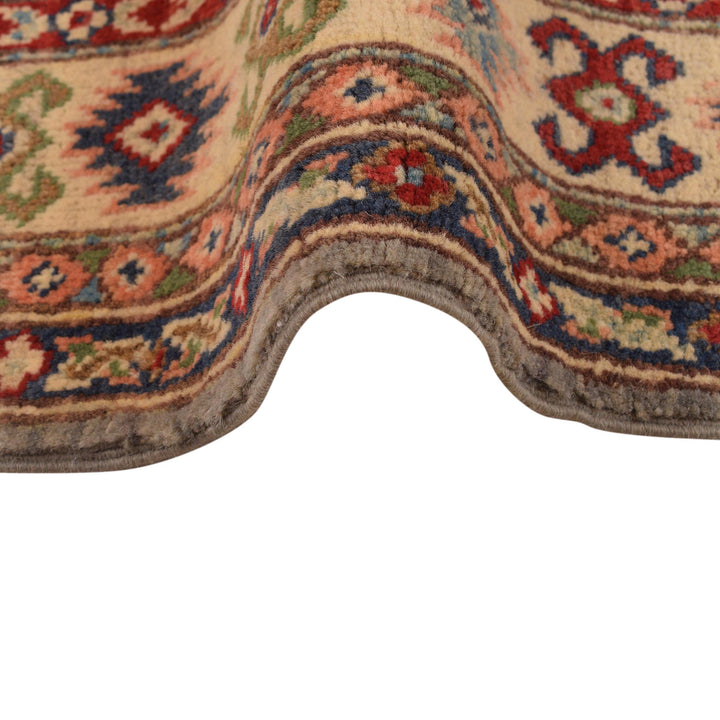 Gray Afghan Kazak Rug 3' 3" x 5' 0" Hand-Knotted | No. AL68919