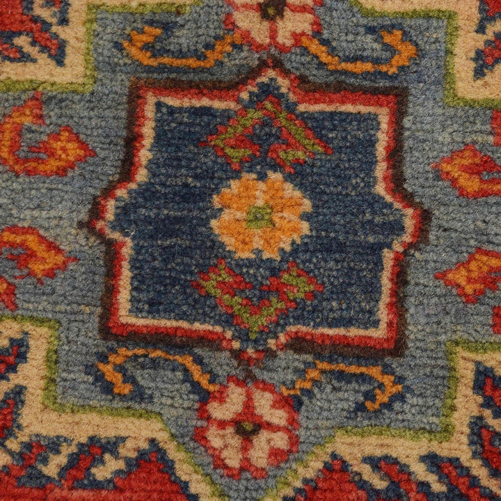 Hand Knotted Kazak Oriental Rug 3' 4" x 4' 8" - No. AL62522