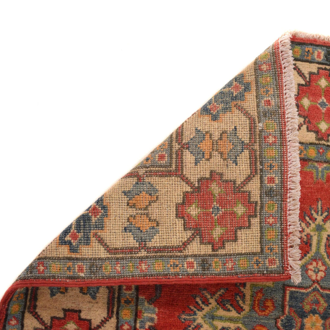 Hand Knotted Kazak Oriental Rug 3' 4" x 4' 8" - No. AL62522