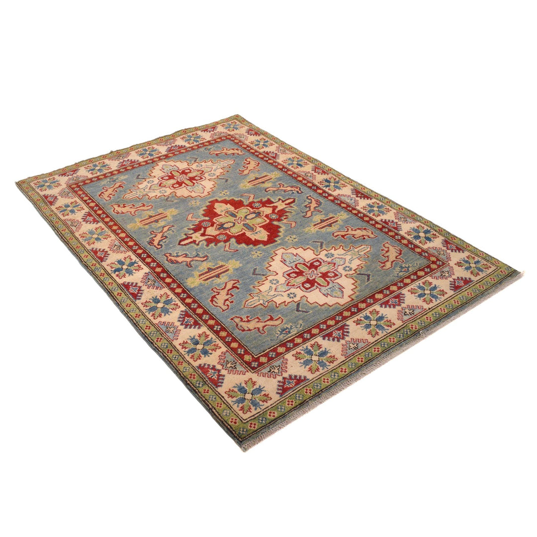 Blue Color Kazak Rug 4' 0" x 5' 9" - No. AL10251