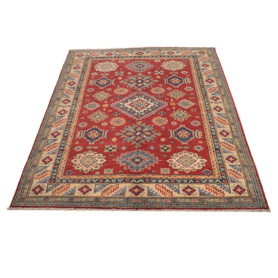 Handmade Kazak Area Rug 4' 0" x 5' 10" - No. AL97714