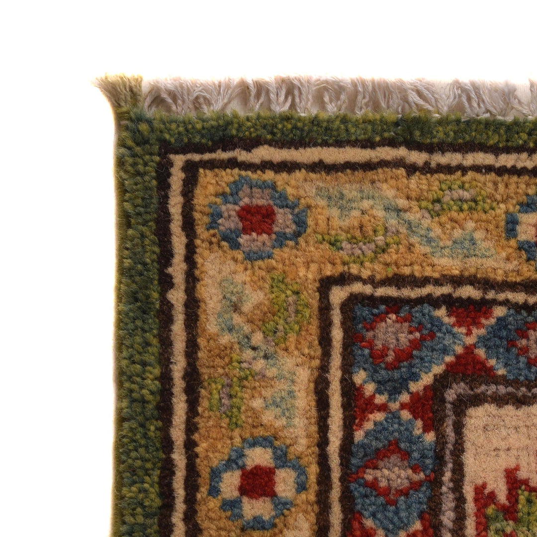 Green Color Kazak Rug 3' 5" x 5' 2" - No. AL26355