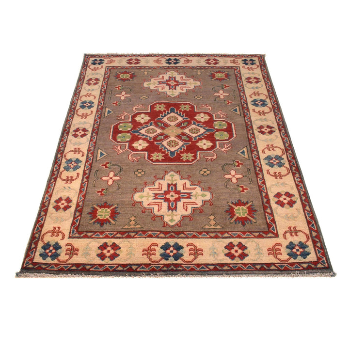 Hand Knotted Kazak Oriental Rug 3' 4" x 4' 11" - No. AL98160