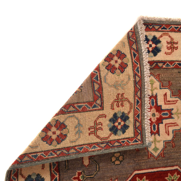 Hand Knotted Kazak Oriental Rug 3' 4" x 4' 11" - No. AL98160