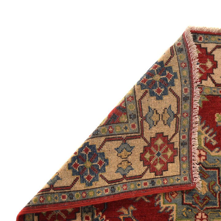 Handmade Kazak Area Rug 3' 3" x 4' 7" - No. AL37615