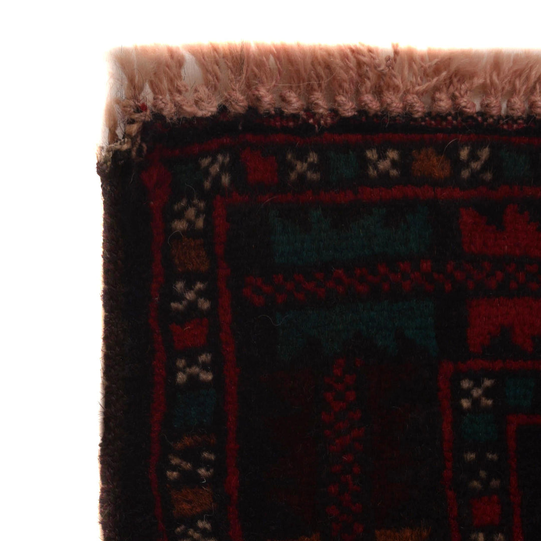 Afghan Baluchi Rug 3' 1" x 4' 8" Hand-Knotted | No. AL50508