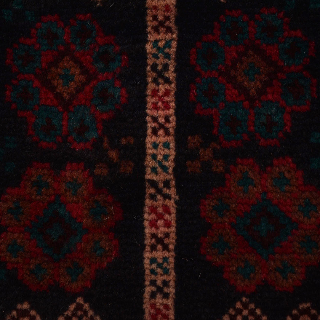 Afghan Baluchi Rug 3' 1" x 4' 8" Hand-Knotted | No. AL50508
