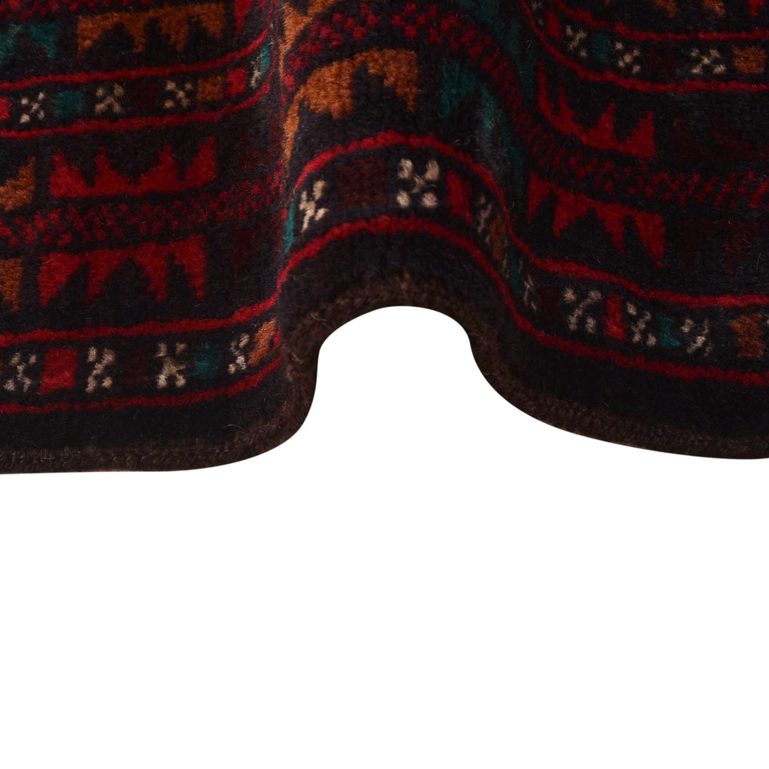 Afghan Baluchi Rug 3' 1" x 4' 8" Hand-Knotted | No. AL50508