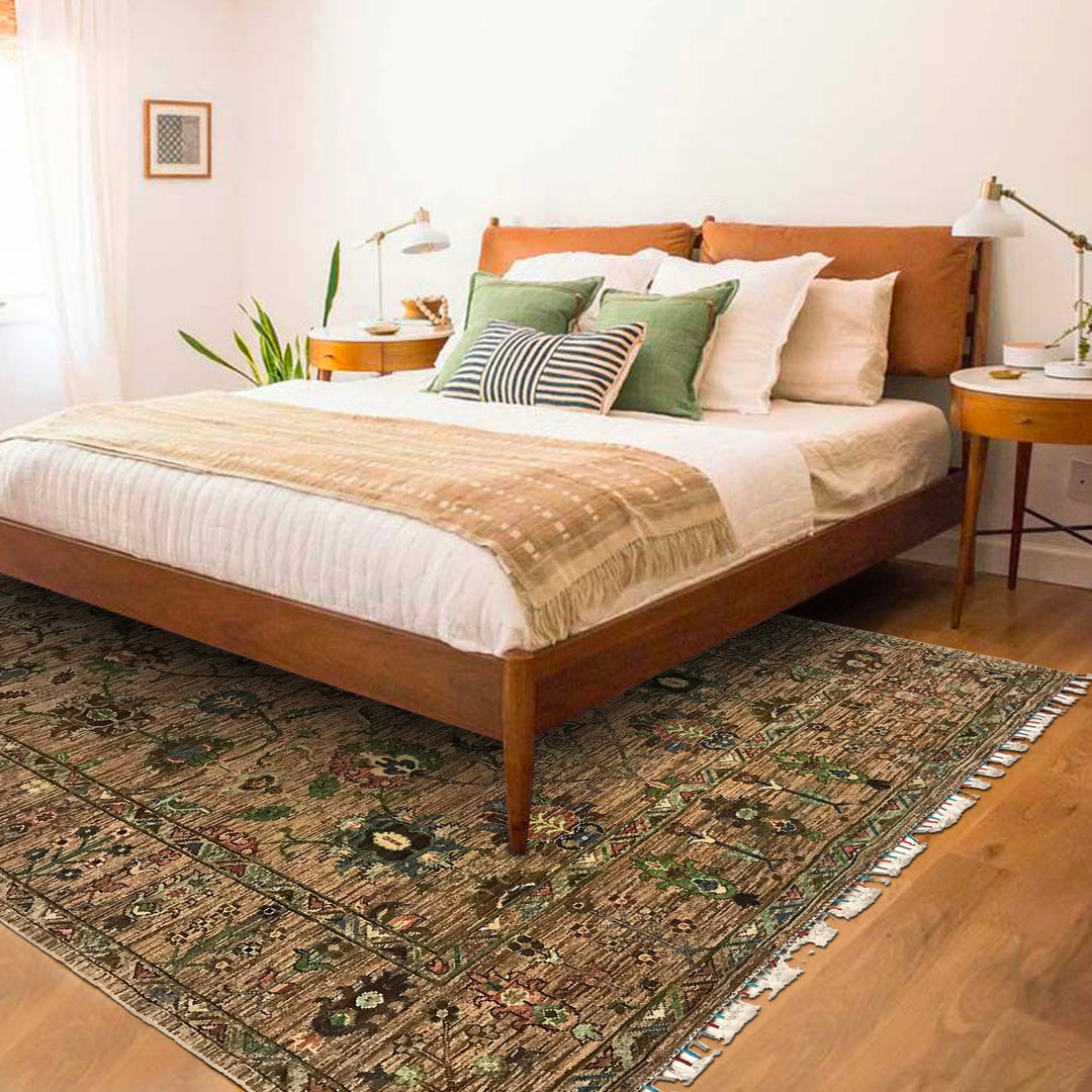 Hand knotted Sultani Carpet 6' 7" x 9' 7" - No. AL15480