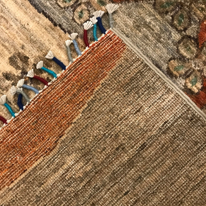 Afghan Tree Of Life Rug 6' 6" x 9' 10" Hand-Knotted field