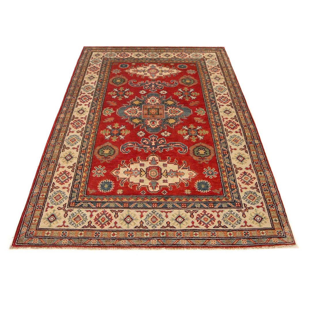 Hand Knotted Kazak Oriental Rug 3' 11" x 5' 10" - No. AL64871