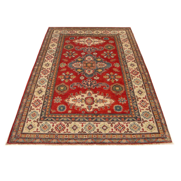 Hand Knotted Kazak Oriental Rug 3' 11" x 5' 10" - No. AL64871