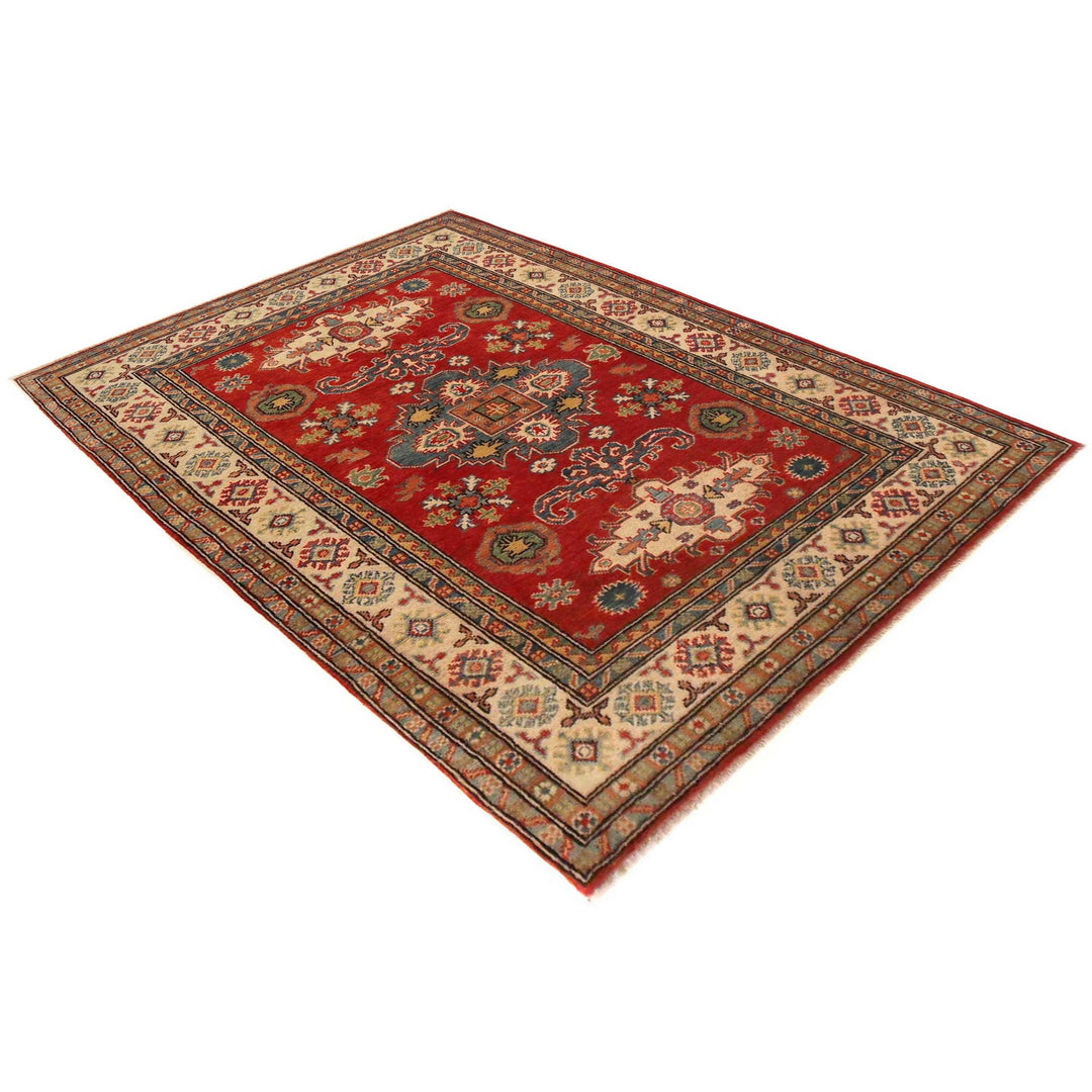 Hand Knotted Kazak Oriental Rug 3' 11" x 5' 10" - No. AL64871