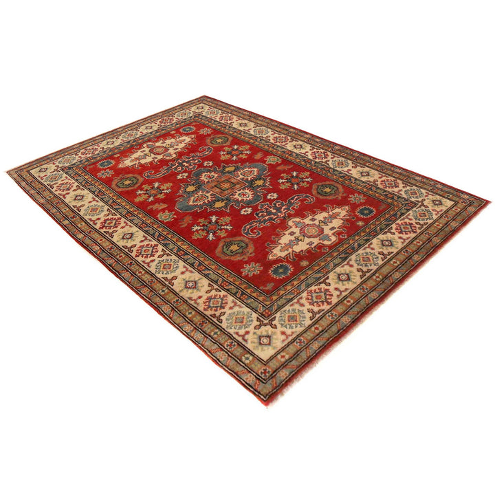 Hand Knotted Kazak Oriental Rug 3' 11" x 5' 10" - No. AL64871