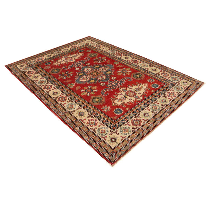 Hand Knotted Kazak Oriental Rug 3' 11" x 5' 10" - No. AL64871