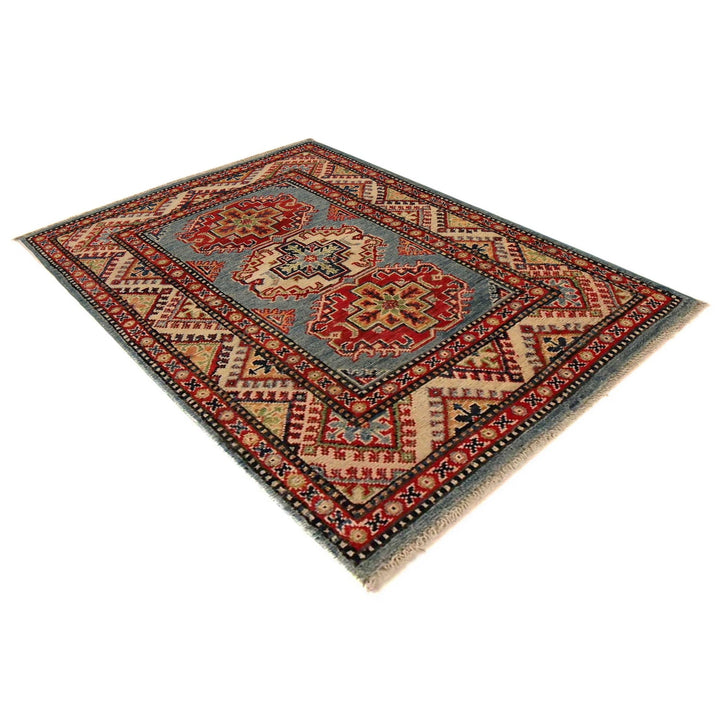 Handmade Kazak Area Rug 2' 10" x 3' 11" - No. AL85897