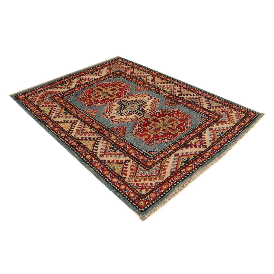 Handmade Kazak Area Rug 2' 10" x 3' 11" - No. AL85897