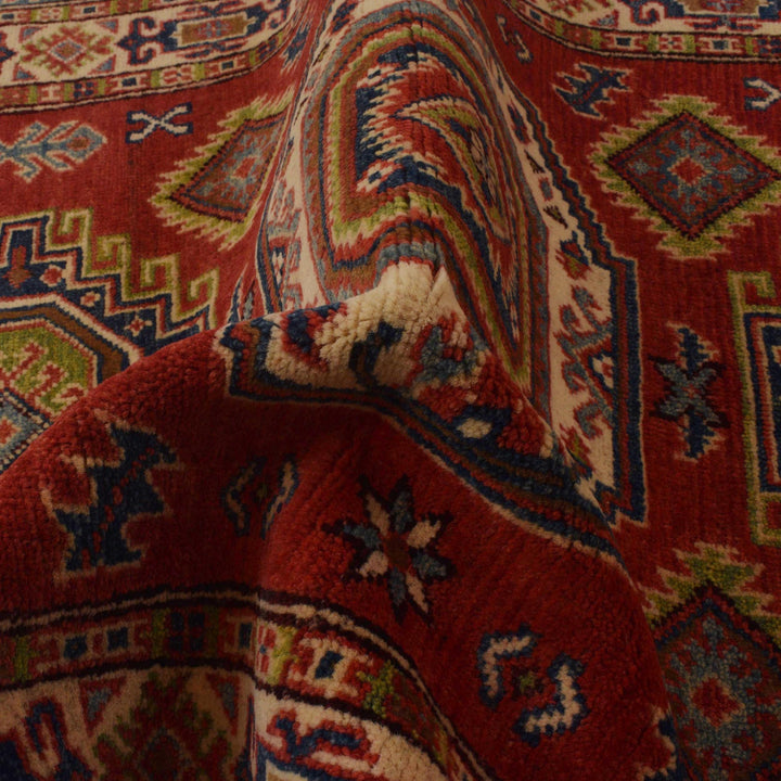 Red Color Kazak Rug 3' 3" x 4' 8" - No. AL28799