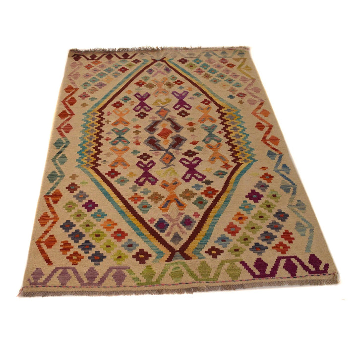Handmade Vegetable Kilim 3' 6" x 5' 0" - No. AL86759
