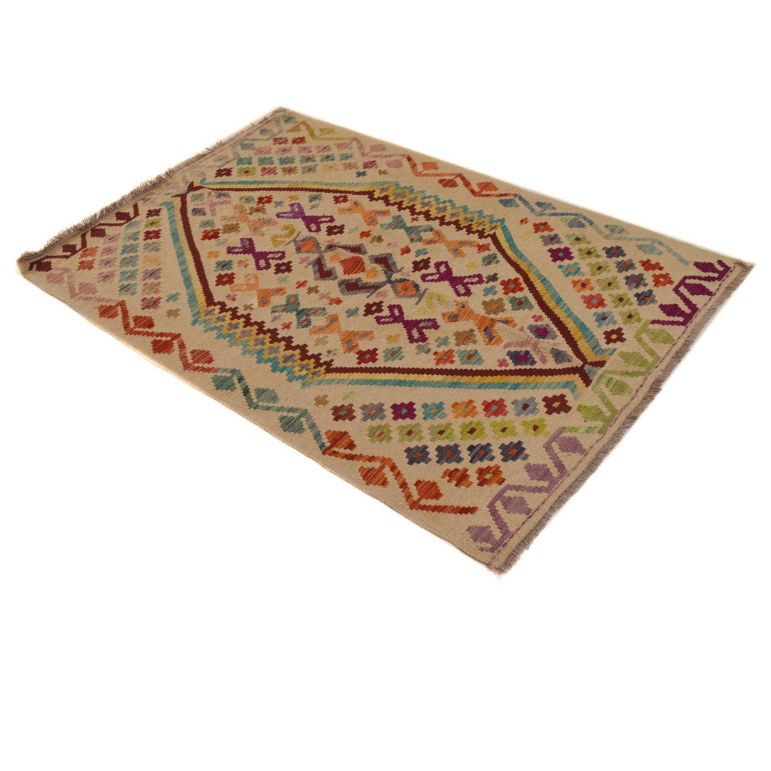 Handmade Vegetable Kilim 3' 6" x 5' 0" - No. AL86759