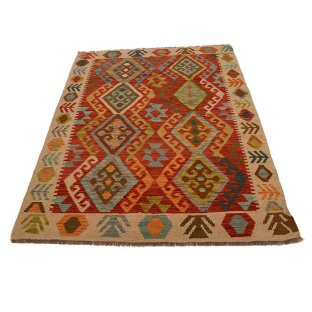 Handmade Vegetable Kilim 4' 2" x 5' 10" - No. AL10851