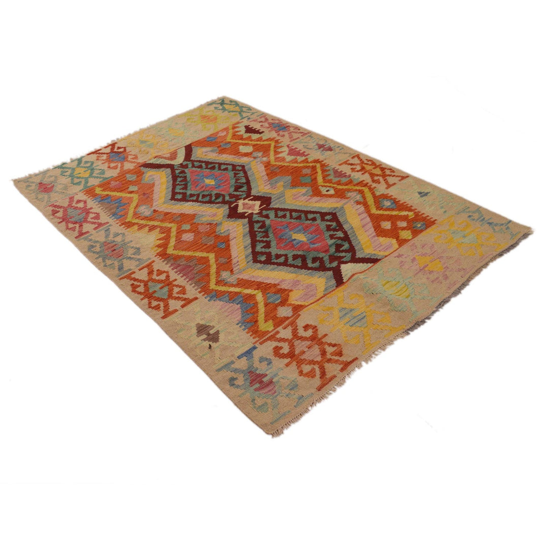 Handmade Vegetable Kelim 4' 2" x 5' 9" - No. AL23743