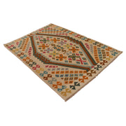 Handmade Turkish Design Wool Kilim 4' 2" x 6' 0" - No. AL38299