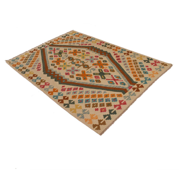 Handmade Turkish Design Wool Kilim 4' 2" x 6' 0" - No. AL38299