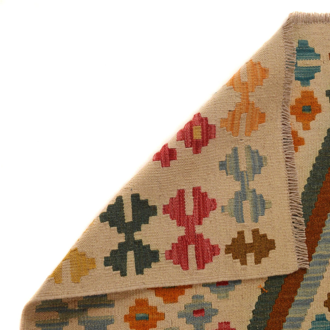 Handmade Turkish Design Wool Kilim 4' 2" x 6' 0" - No. AL38299