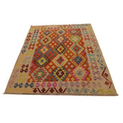 Small Size Chobi Kilim 4' 2" x 5' 7" - No. AL27833