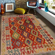 Small Size Chobi Kilim 4' 2" x 5' 7" - No. AL27833