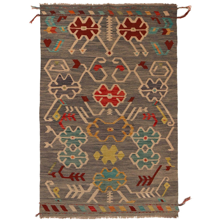 Hand Knotted Flatweave Kilim 4' 3" x 5' 9" - No. AL77684