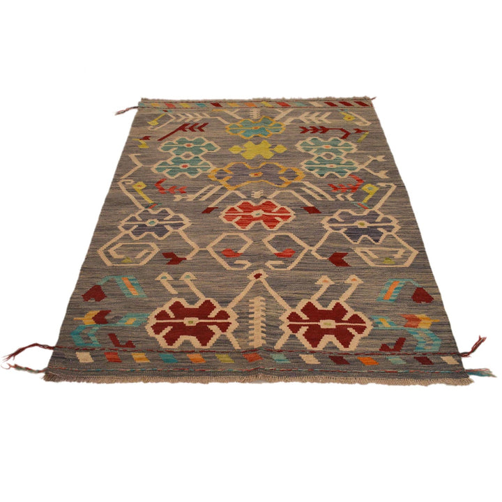 Hand Knotted Flatweave Kilim 4' 3" x 5' 9" - No. AL77684