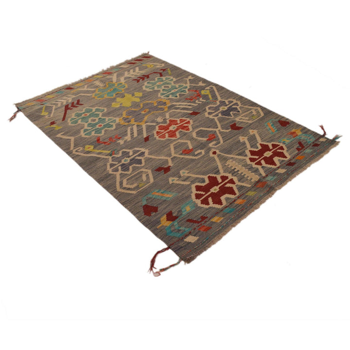 Hand Knotted Flatweave Kilim 4' 3" x 5' 9" - No. AL77684