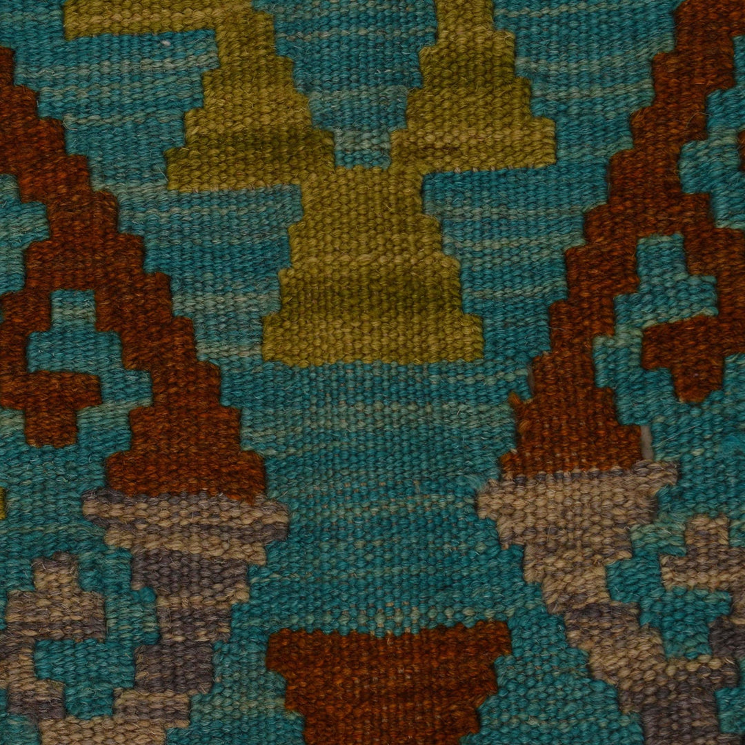 Handmade Afghan Vegetable Kilim 4' 5" x 5' 7" - No. AL69324