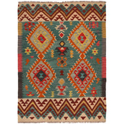 Hand Made Afghan Kilim 4' 2" x 5' 8" - No. AL49547