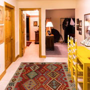 Colorful Flat-Weave Wool Kilim 4' 1" x 5' 11" - No. AL25261