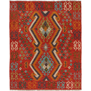 Hand Made Afghan Kilim 5' 0" x 6' 5" - No. AL11114