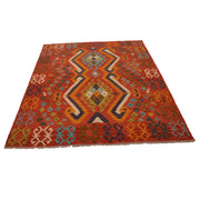 Hand Made Afghan Kilim 5' 0" x 6' 5" - No. AL11114