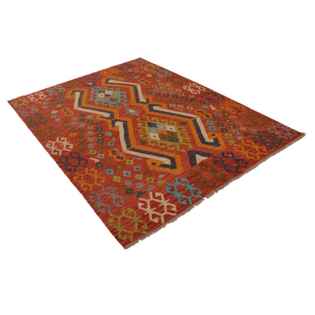 Hand Made Afghan Kilim 5' 0" x 6' 5" - No. AL11114